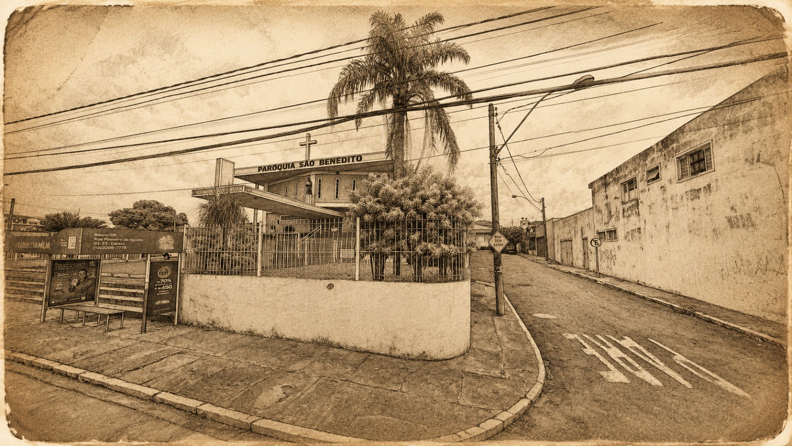 Fachada da Igreja Paróquia São Benedito, Vila Falcão, Bauru